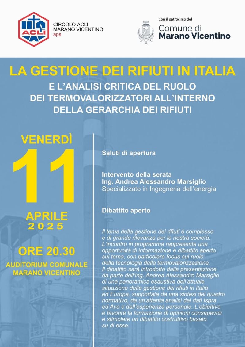 La gestione dei rifiuti in Italia - Circolo Acli Marano Vicentino (VI)