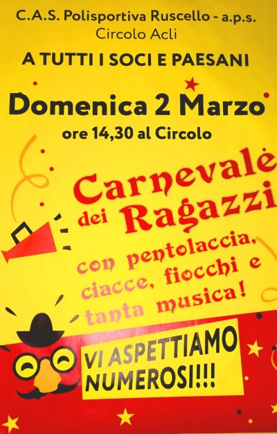 Carnevale dei Ragazzi - Circolo Acli Ruscello (AR)