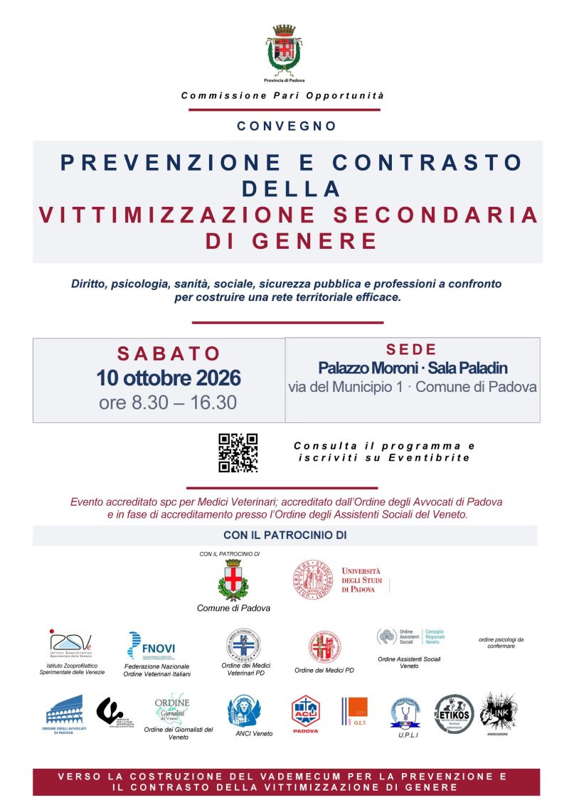 PREVENZIONE E CONTRASTO DELLA VITTIMIZZAZIONE SECONDARIA DI GENERE - PADOVA - ACLI PADOVA