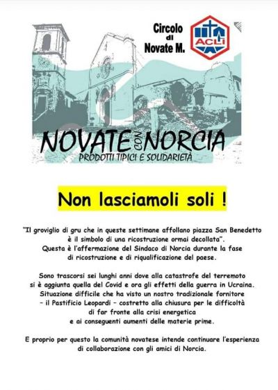Non lasciamoli soli - Circolo Acli Novate Milanese (MI)