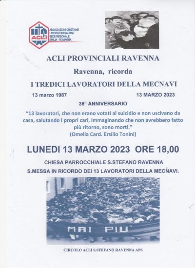 I tredici lavoratori della Mecnavi - Acli Ravenna (RA)