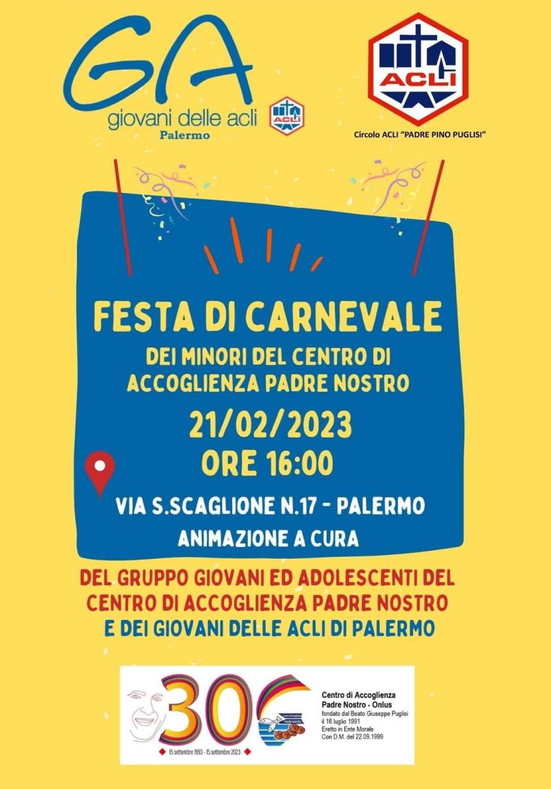Festa di Carnevale - Circolo Acli Padre Puglisi (PA)