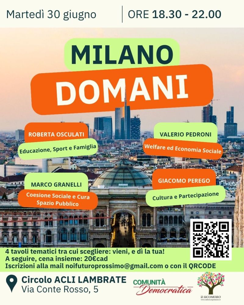 MILANO DOMANI - CIRCOLO ACLI LAMBRATE (MI) - MILANO