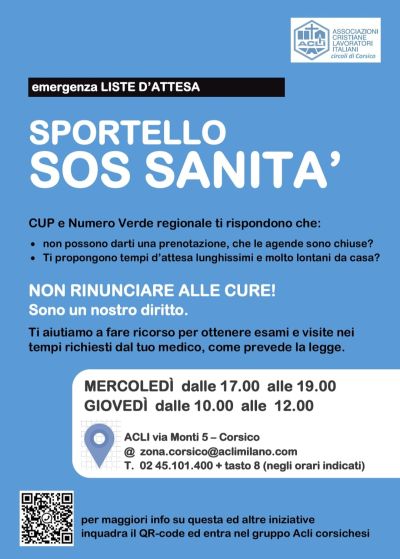 Sportello SOS Sanità - Circolo Acli Corsico (MI)