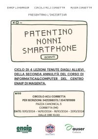 Patentino Nonni Smartphone - Enaip Lombardia e Circolo Acli Corbetta (MI)