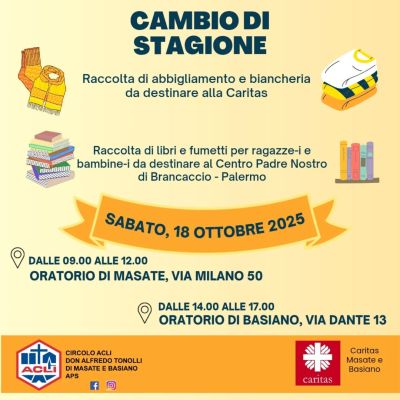 Cambio stagione - Masate e Basiano - Circolo Acli Masate e Basiano (MI)