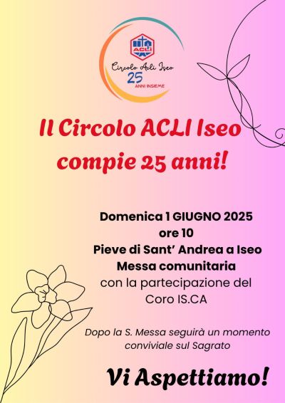Il Circolo Acli Iseo compie 25 anni - Circolo Acli Iseo (Iseo, BS)