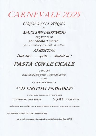 Carnevale 2025 - Circolo Acli Stagno (LI)