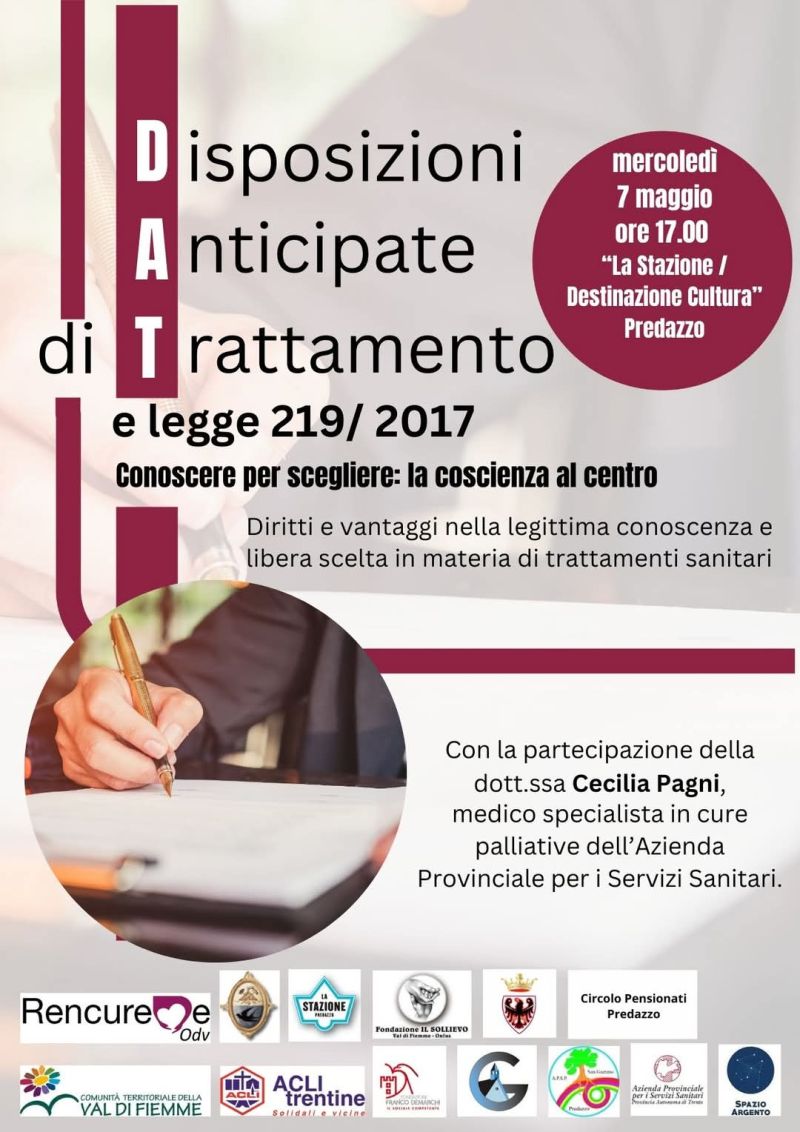 Disposizioni Anticipate di Trattamento - Acli Trento (TN)