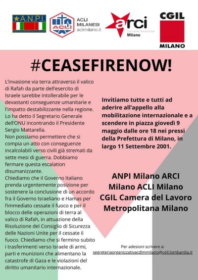 #CEASEFIRENOW! - Acli Milanesi (MI)