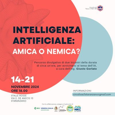 Intelligenza artificiale: Amica o nemica? - Circolo Acli Staranzano (GO)