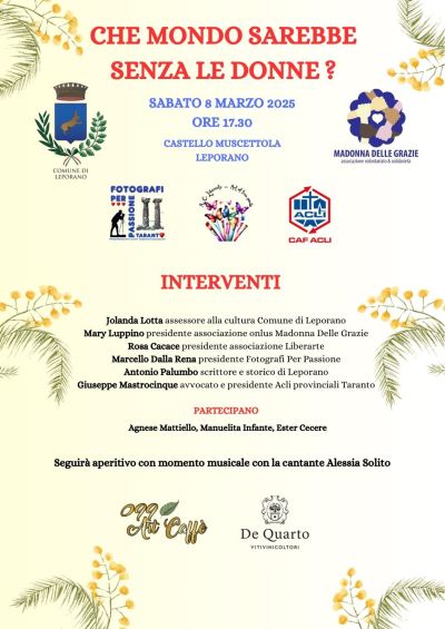 Che mondo sarebbe senza le donne? - Circolo Acli Borgo Taranto (TA)