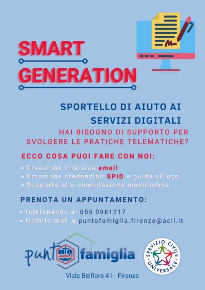 Smart generation. Supporto ai servizi digitali - Acli Firenze