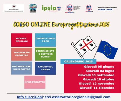 Corso Online Europrogettazione 2025 - Cagliari - Crei Acli Sardegna (CA)