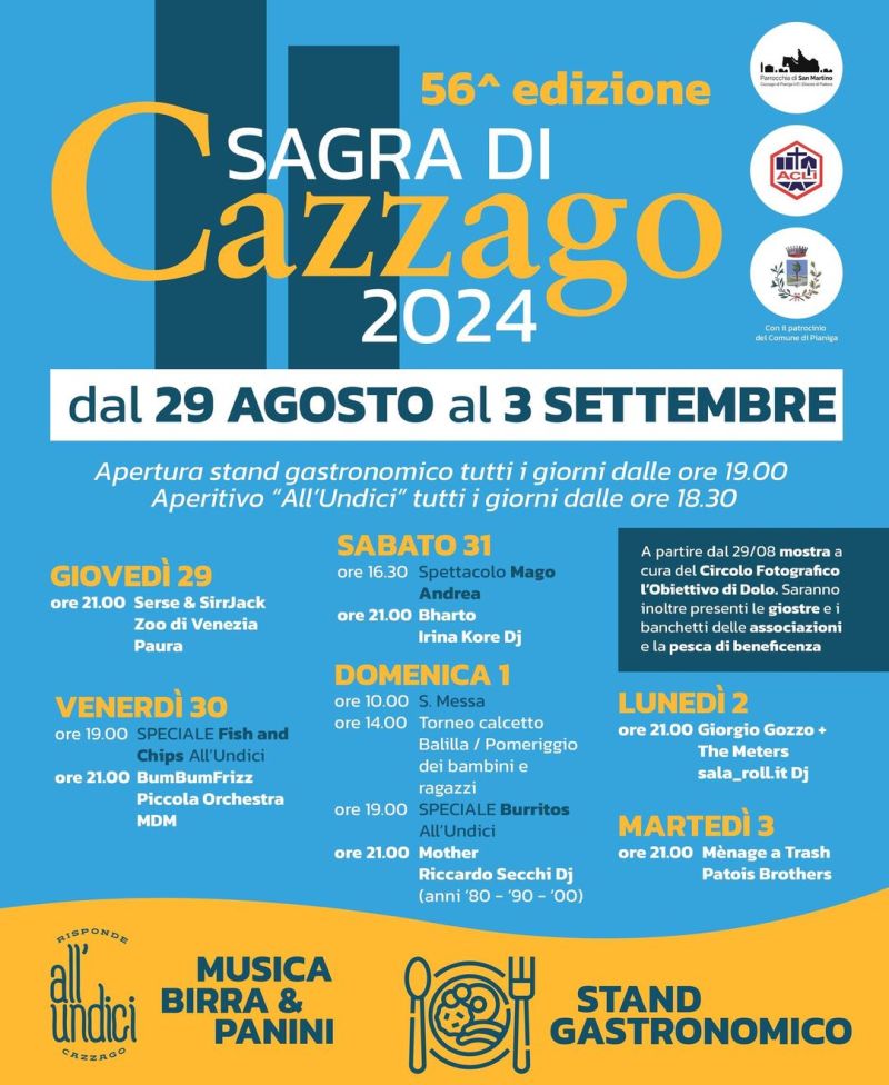 Sagra di Cazzago 2024 - Circolo Acli Cazzago (VE)