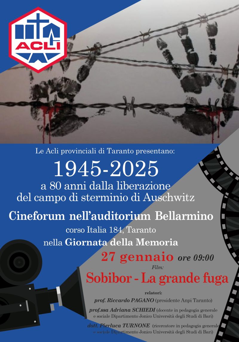 Le Acli di Taranto celebrano la Giornata della Memoria