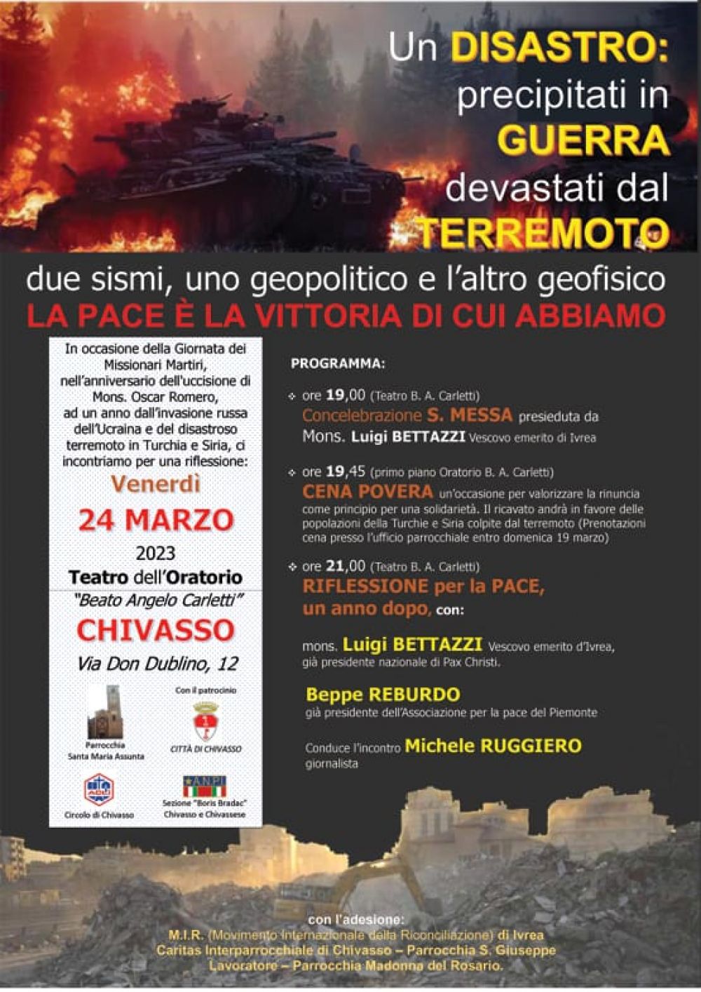 Un disastro: Precipitati in guerra e devastati dal terremoto - Circolo Acli Chivasso (TO)