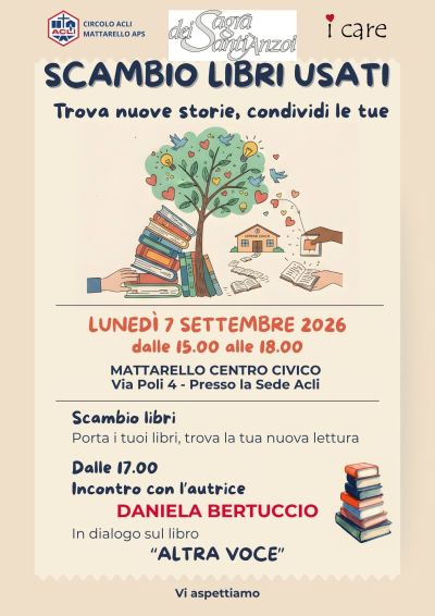 SCAMBIO LIBRI USATI - MATTARELLO CENTRO CIVICO (TN) - CIRCOLO ACLI MATTARELLO APS