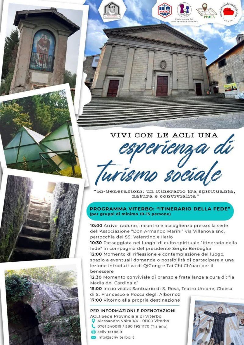 ESPERIENZA DI TURISMO SOCIALE - ITINERARIO DELLA FEDE - VITERBO
