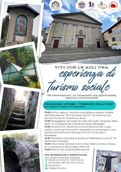 ESPERIENZA DI TURISMO SOCIALE - ITINERARIO DELLA FEDE - VITERBO