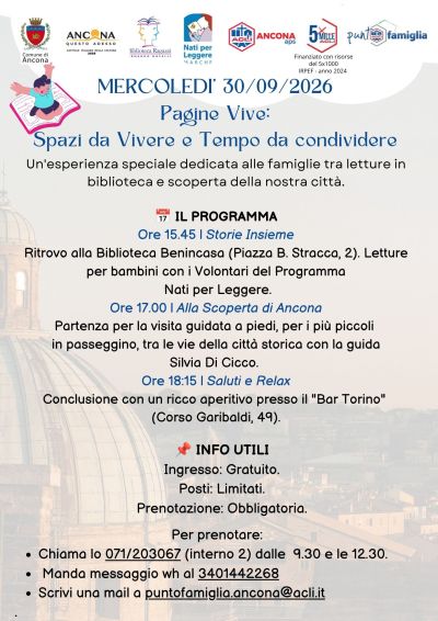 PAGINE VIVE: SPAZI DA VIVERE E TEMPO DA CONDIVIDERE - PUNTO ACLI FAMIGLIA ANCONA
