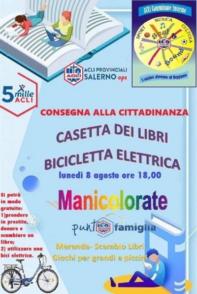 Casetta dei libri &amp; Bicicletta elettrica - Acli Provinciali Salerno (SA)