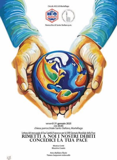 Lettura del messaggio di Papa Francesco con accompagnamento musicale - Circolo Acli Martellago (VE)