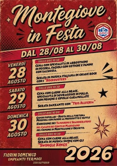MONTEGIOVE IN FESTA - CIRCOLO ACLI MONTEGIOVE (TR) - MONTEGABBIONE (TR)