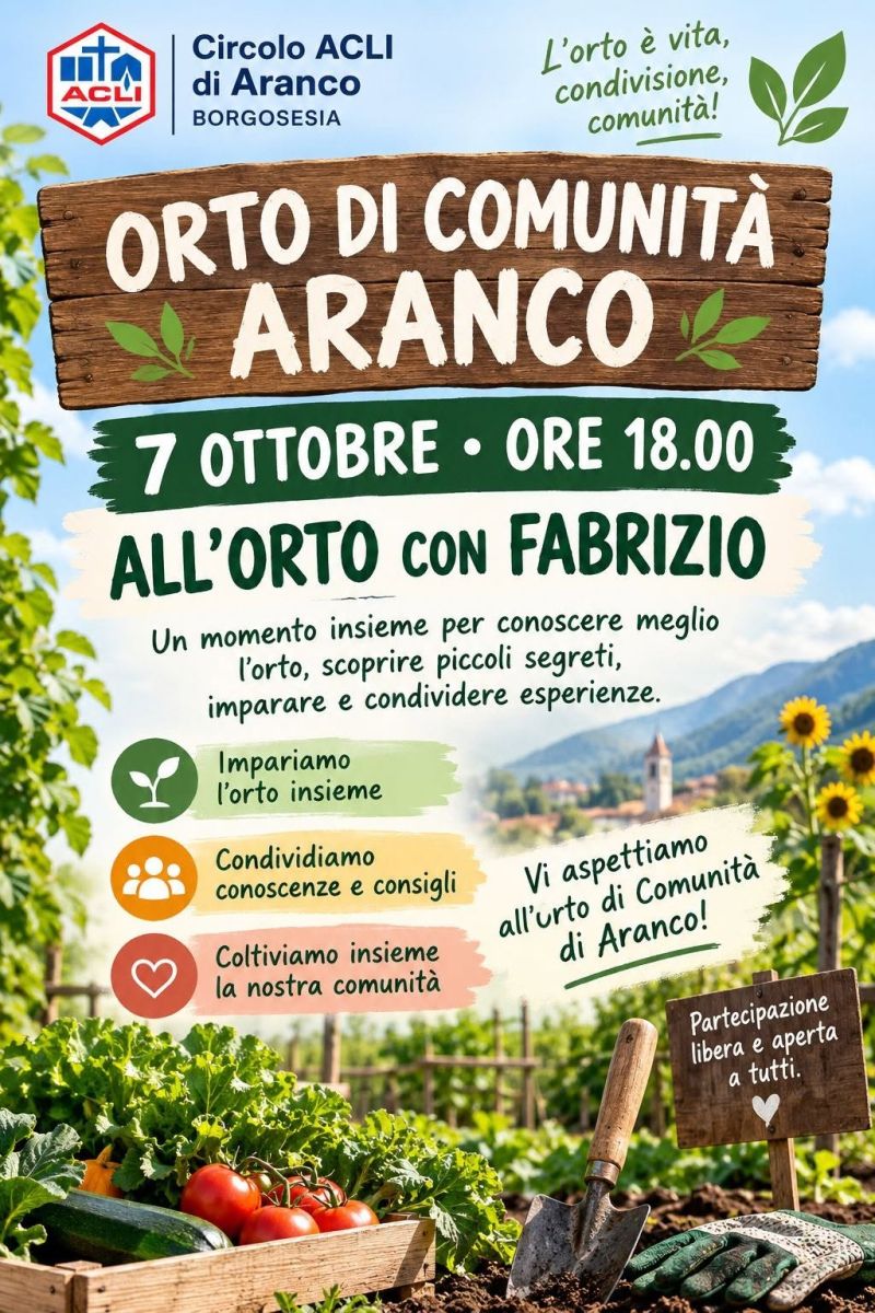 ORTO DI COMUNITA' - ARANCO (VC) - CIRCOLO DI ARANCO BORGOSESIA (VC)