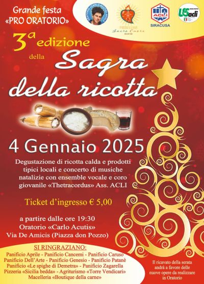3ª edizione della Sagra della ricotta - Acli Siracusa (SR)