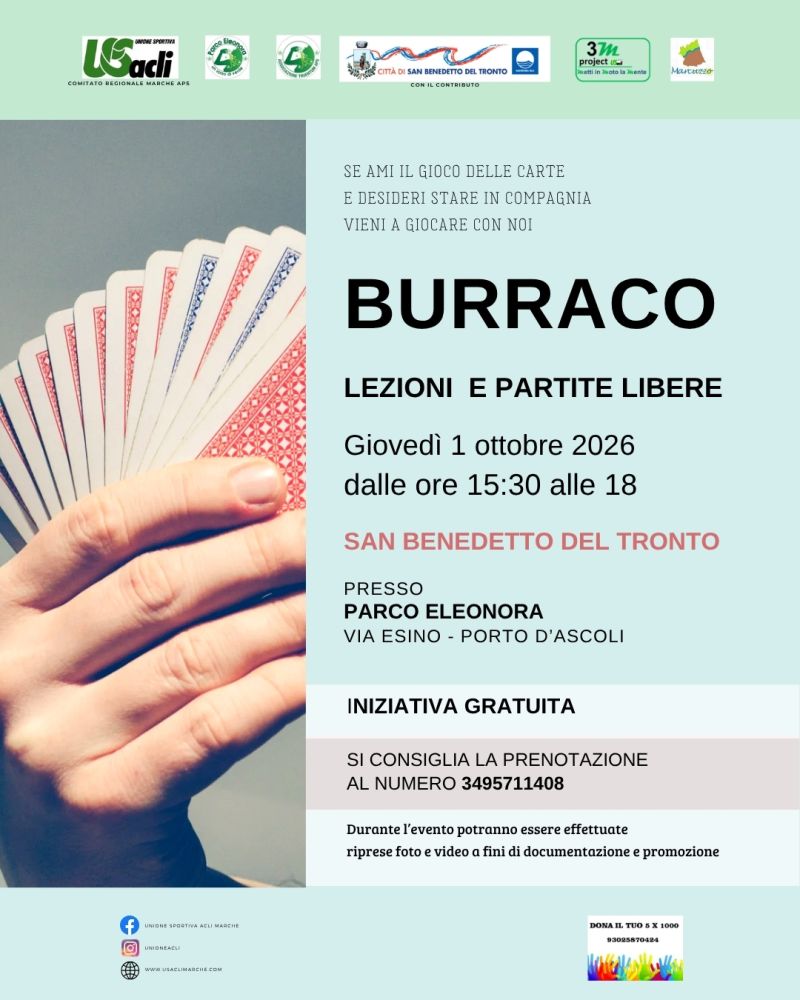 BURRACO LEZIONI E PARTITE LIBERE - SAN BENEDETTO DEL TRONTO (AP) - US ACLI MARCHE