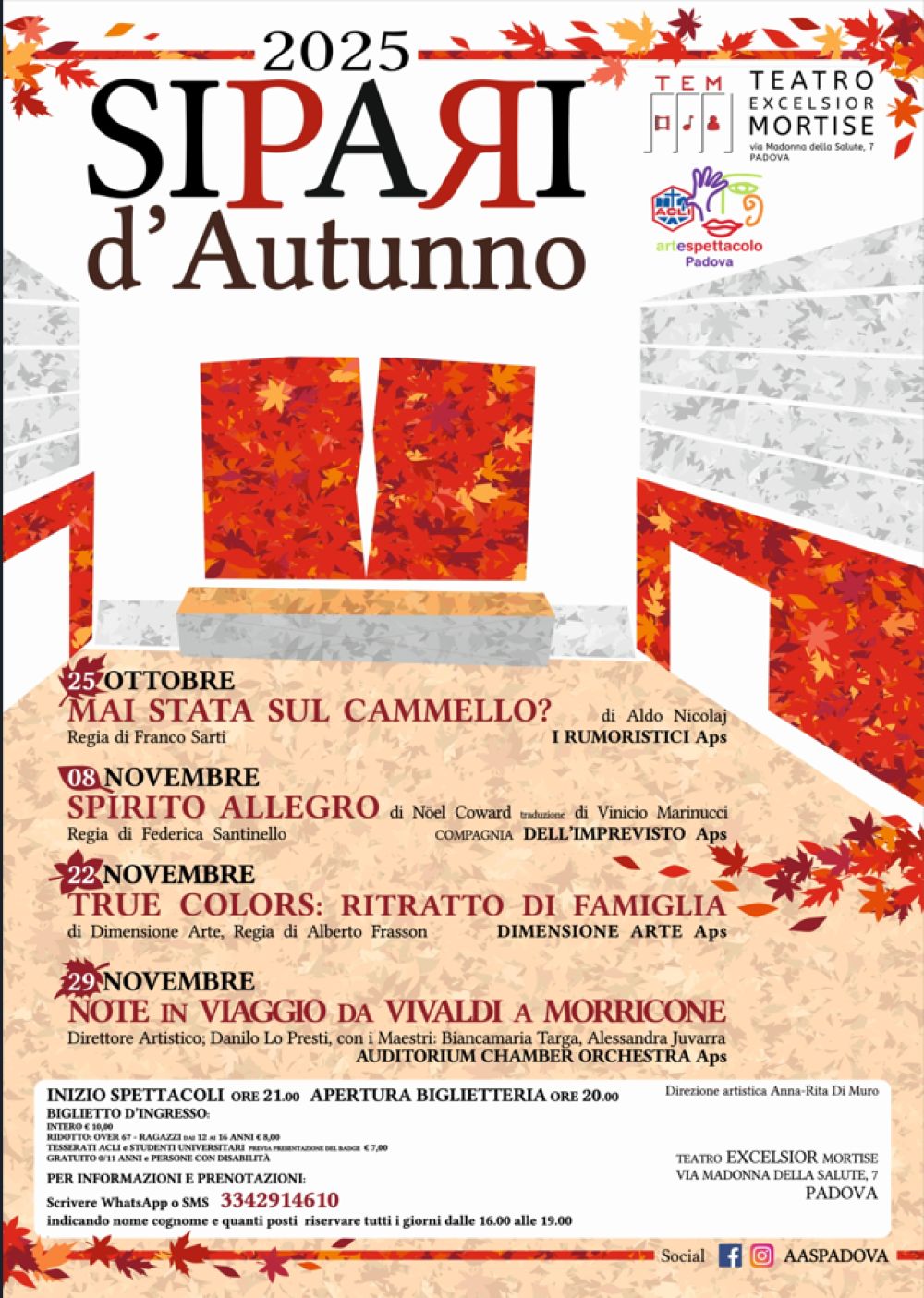 Sipari d'Autunno 2025 - Padova - Acli Arte e Spettacolo Padova (PD)