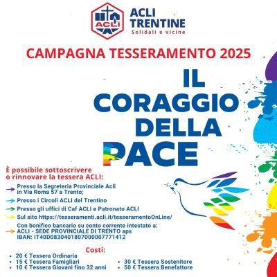 Campagna Tesseramento 2025 - Acli Trento (TN)