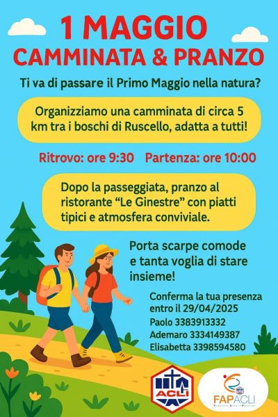 Camminata &amp; Pranzo - Circolo Acli Ruscello (AR)