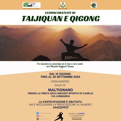 Lezioni gratuite di Taijiquan e Qigong - Maltignano (AP) - US Acli Marche