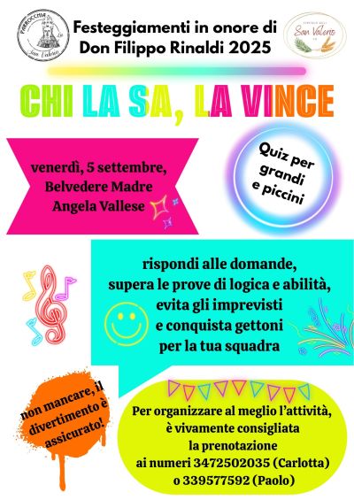Chi la sa, la vince - San Valerio (AL) - Circolo Acli San Valerio (AL)