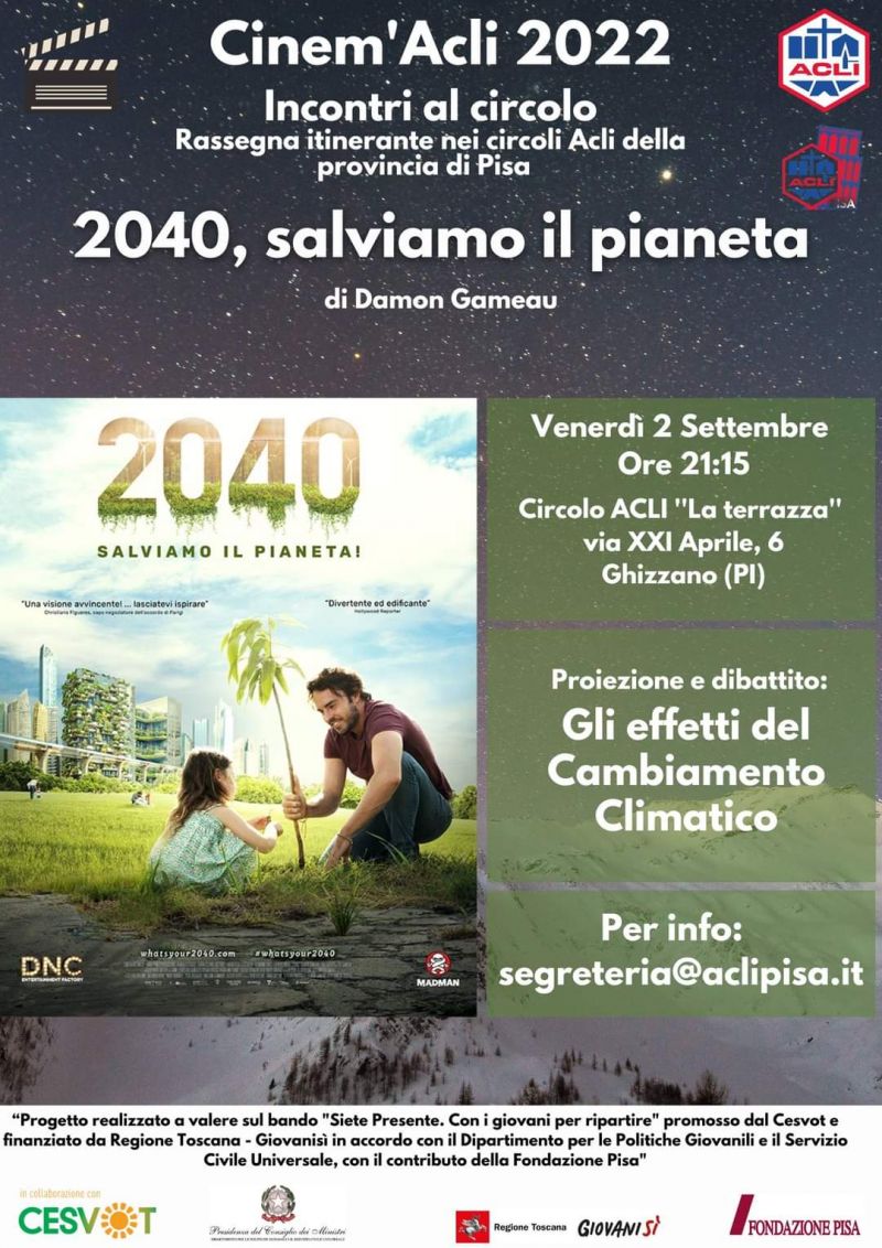 Cinema&#039;Acli 2022 - Acli Pisa (PI)