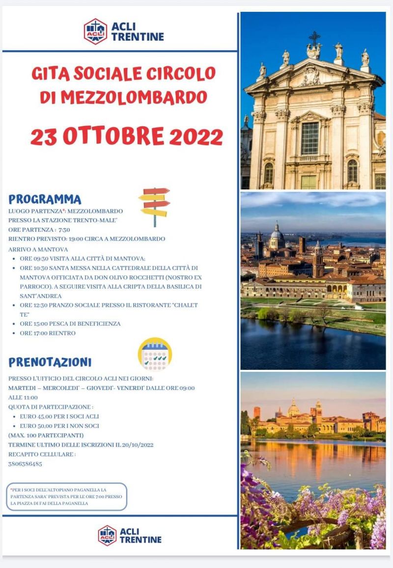 Gita sociale - Circolo Acli Mezzolombardo (TN)