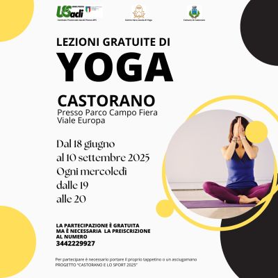 Lezioni Gratuite di Yoga - Castorano (AP) - Unione Sportiva Acli Marche