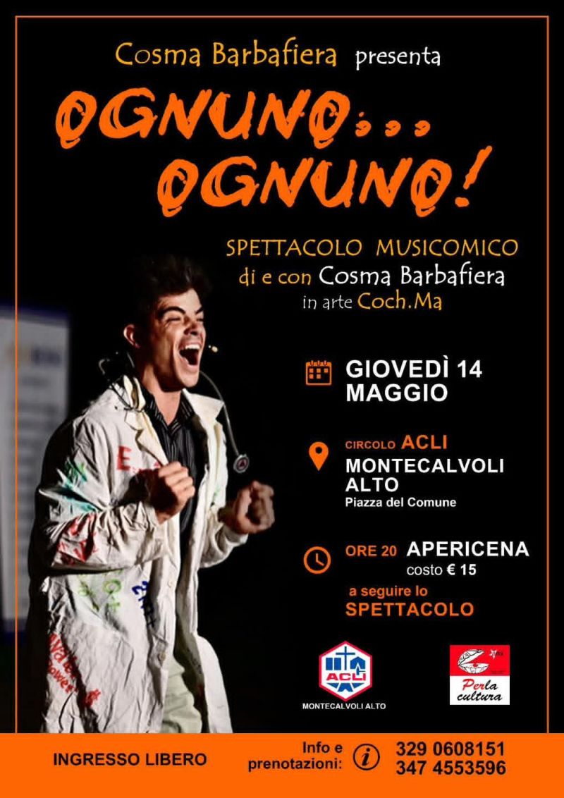 OGNUNO...OGNUNO! SPETTACOLO MUSICOMICO - MONTECALVOLI ALTO SANTA MARIA A MONTE (PI)