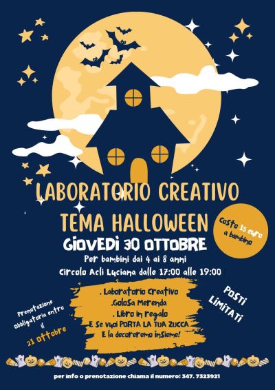 Laboratorio Creativo Tema Halloween - Luciana, Fauglia (PI) - Circolo Acli Luciana (PI)