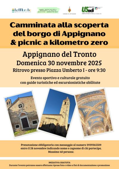 Camminata alla scoperta del borgo di Appignano &amp; picnic a kilometro zero - Appignano del Tronto - US Acli Marche