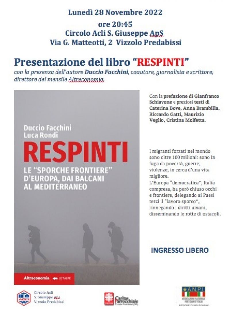 Presentazione del libro "Respinti" - Circolo Acli S. Giuseppe di Vizzolo Predabissi (MI)