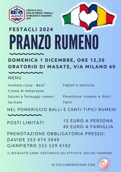Pranzo Rumeno - Circolo Acli Masate e Basiano (MI)