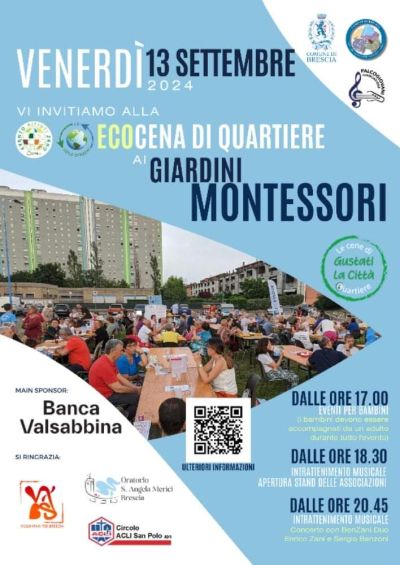 Ecocena di Quartiere ai Giardini Montessori - Circolo Acli San Polo (BS)