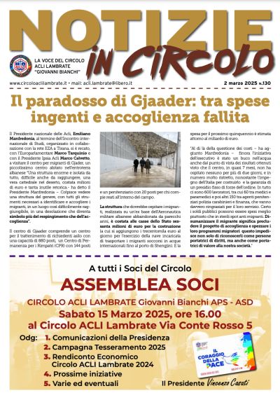 Notizie in Circolo (n.130) - Circolo Acli Lambrate (MI)