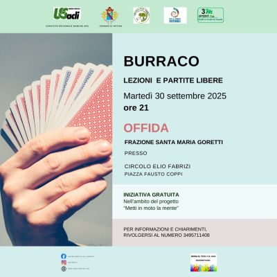 Burraco: Lezioni e partite libere - Offida - US Acli Marche