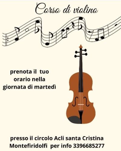 Corso di violino - Circolo Acli Montefiridolfi (FI)