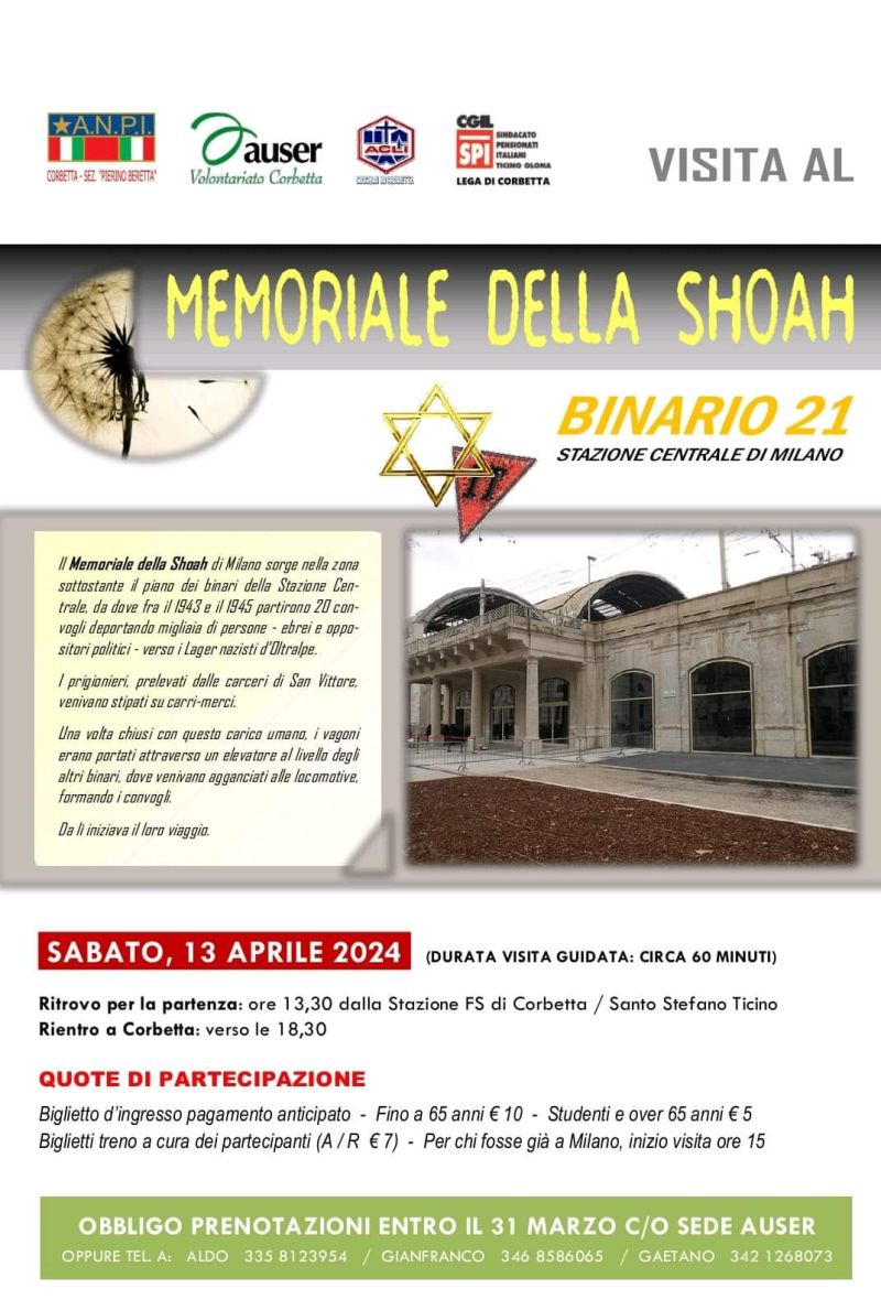 Visita al Binario 21. Memoriale della Shoah - Circolo Acli Corbetta (MI)