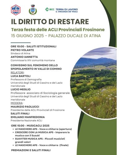 Il diritto di restare - Frosinone - Acli Frosinone (FR)